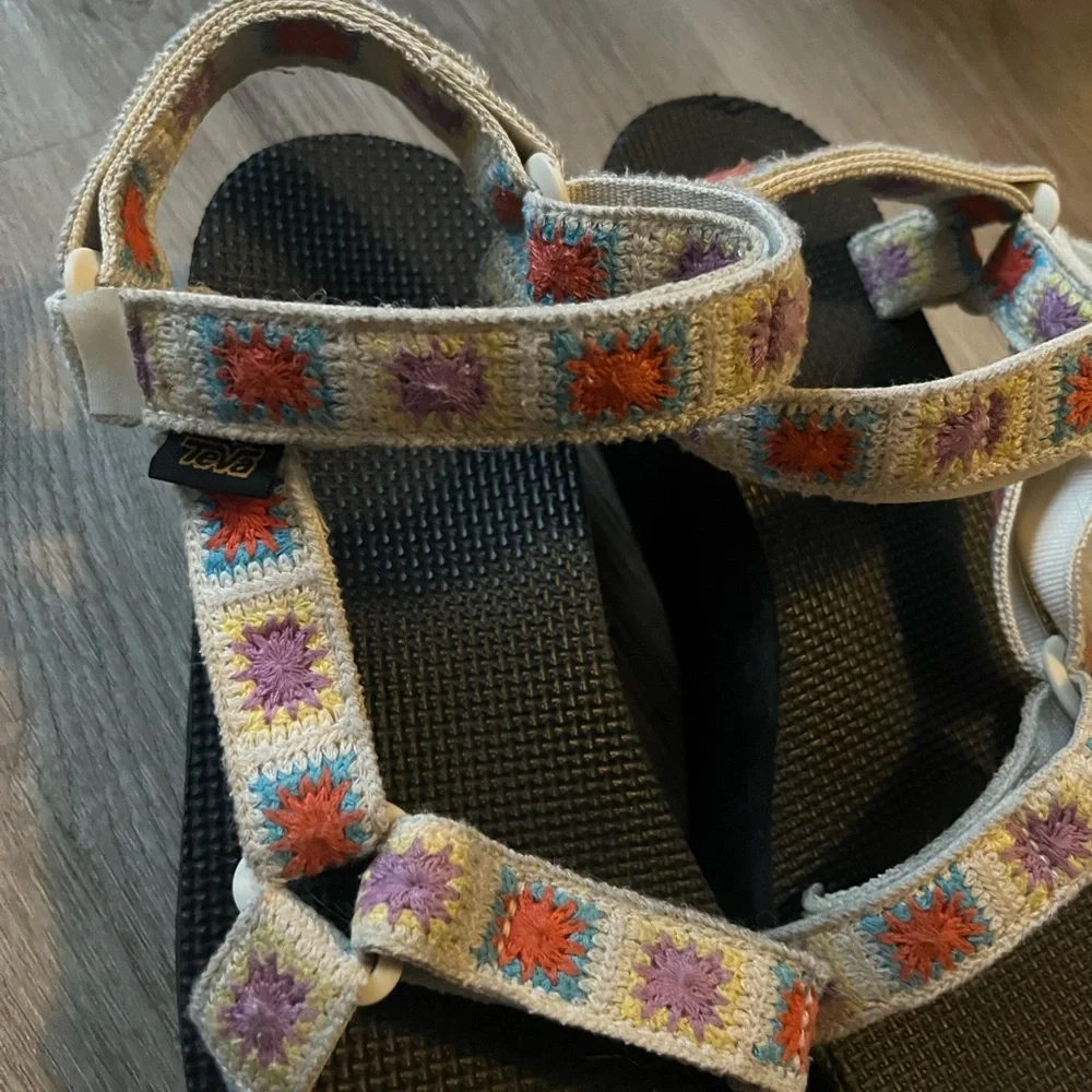 Teva crochet Embroidered Strap platform sandals - Picture 3 of 4